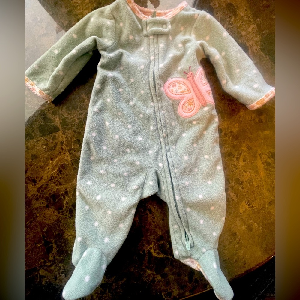 Carters Baby Butterfly 2 ways zipper Sleepers